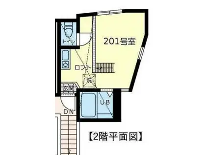 ユナイトHYオランジュリー(ワンルーム/2階)の間取り写真
