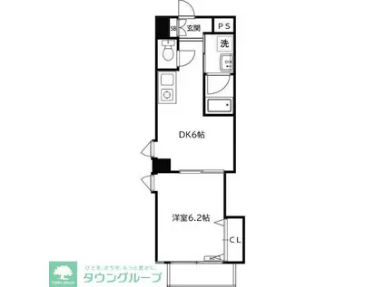 フォーレスト(1DK/4階)の間取り写真