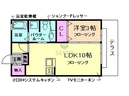 モナリエ曽根(1LDK/1階)の間取り写真