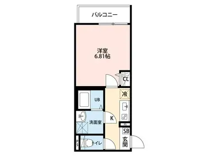 GRADUS高根公団(1K/3階)の間取り写真