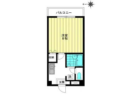 インステージ江川(1K/3階)の間取り写真