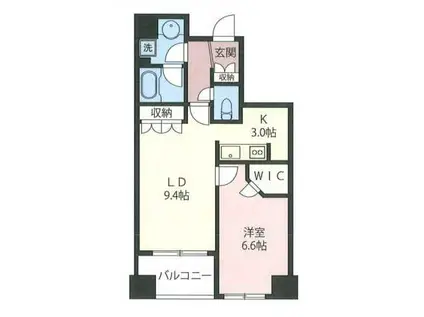 エスティメゾン北新宿(1LDK/3階)の間取り写真