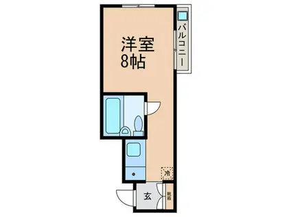 リベルテ石橋(ワンルーム/5階)の間取り写真