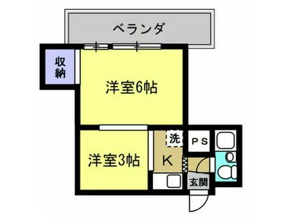 グリーンハイツ(2K/3階)の間取り写真