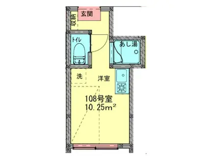 アーバンプレイス高田馬場XVI(ワンルーム/1階)の間取り写真
