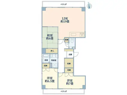 フォーマット北新宿(3LDK/3階)の間取り写真