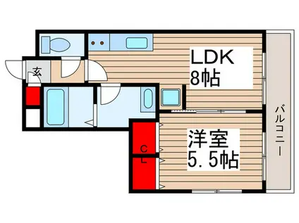 ヴィレッタSAYAMA(1LDK/3階)の間取り写真