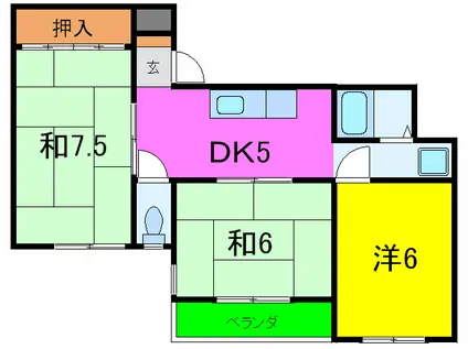 セレコート東灘(3DK/4階)の間取り写真