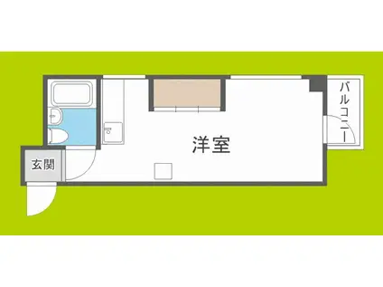 レジデンスアリカIII(ワンルーム/3階)の間取り写真