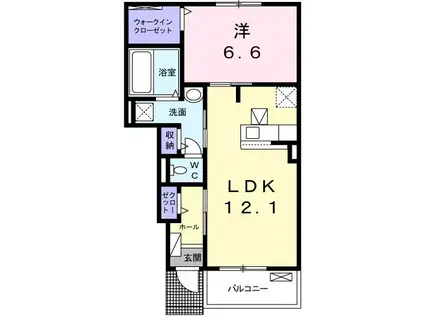 アトレ久保田 II(1LDK/1階)の間取り写真
