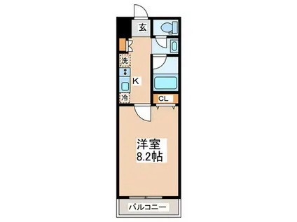 CS32 MINEGISHI(1K/1階)の間取り写真