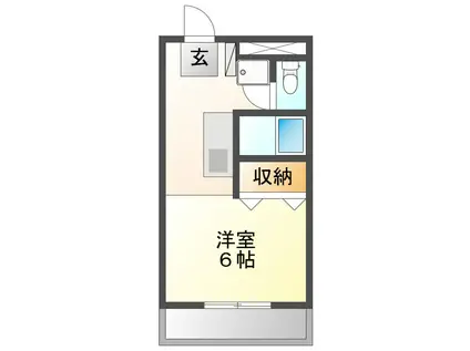 ヴァン・ゴッホB(ワンルーム/5階)の間取り写真