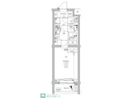 DIPS成増(1K/4階)の間取り写真