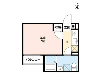 BEL TEMPO(1K/2階)の間取り写真