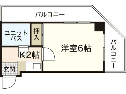 メゾン南竹屋(1K/2階)の間取り写真