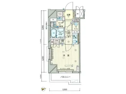 ルーブル南砂町(1K/3階)の間取り写真