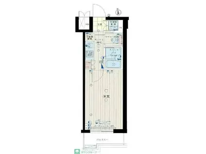 ルーブル二子多摩川(1K/2階)の間取り写真