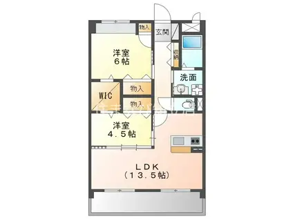 グレイス(2LDK/1階)の間取り写真