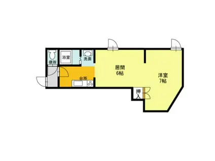 キラメック知事公館I・II(1LDK/1階)の間取り写真