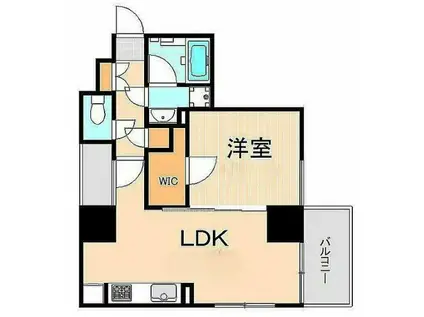 RISING PLACE西浅草(1LDK/9階)の間取り写真