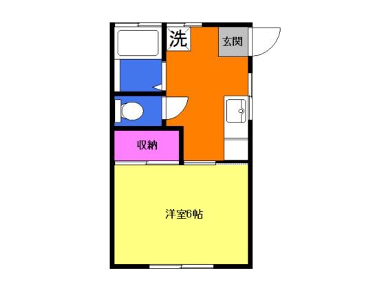 コーポMM(1K/1階)の間取り写真