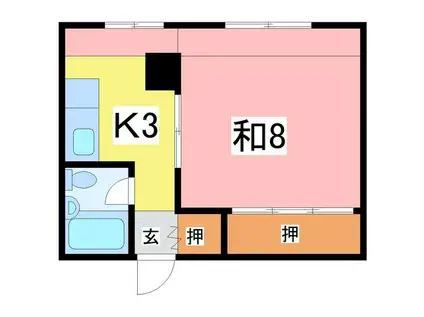 コーポ日野(1K/2階)の間取り写真