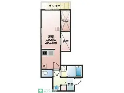 ベストステージ新狭山I(ワンルーム/2階)の間取り写真