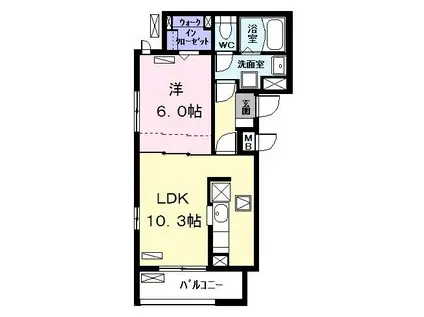 LE MATIN(1LDK/1階)の間取り写真