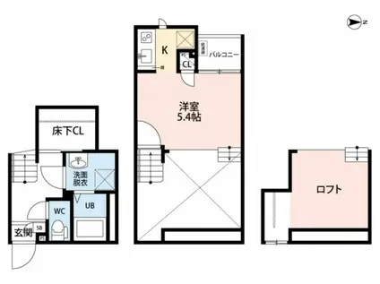 CB鳥栖グラン(1K/1階)の間取り写真