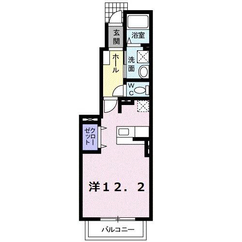 T・H NOVA(ワンルーム/1階)の間取り写真