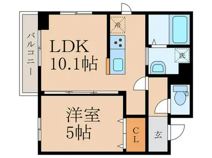 ルミエールS(1LDK/1階)の間取り写真