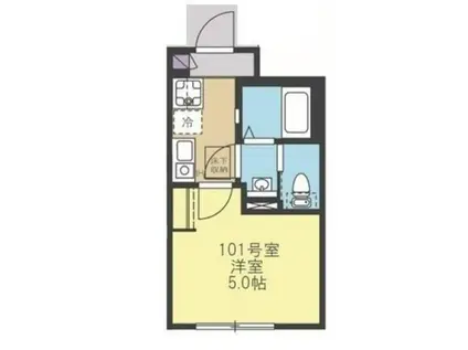 ウィルパルク新横浜(1K/1階)の間取り写真