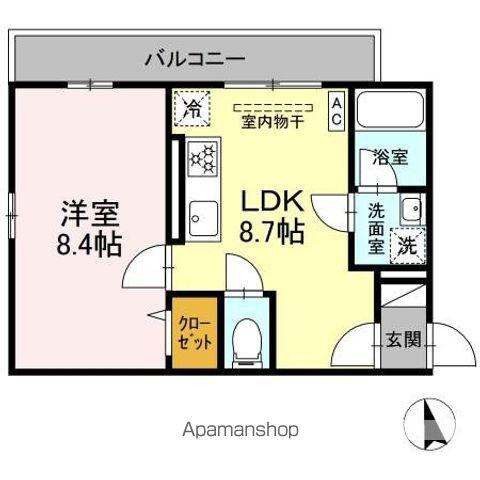 MAESTRO (1LDK/2階)の間取り写真