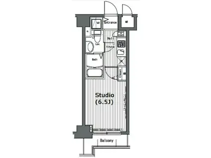 ガラ・ステージ大崎(1K/6階)の間取り写真