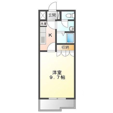 ヴィラージェ(1K/2階)の間取り写真