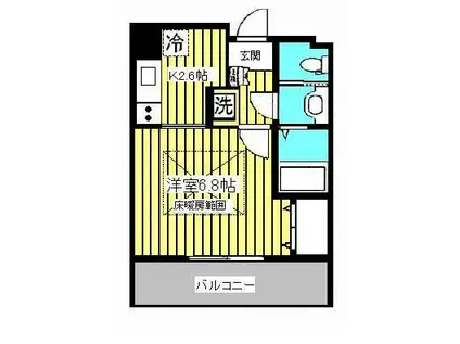 HF仙台レジデンスイースト(1K/9階)の間取り写真