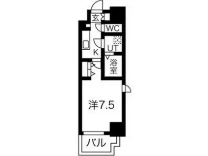 レジュールアッシュ神戸元町(1K/9階)の間取り写真