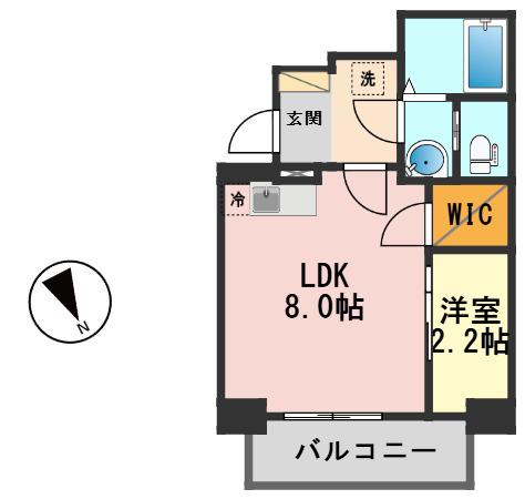 プロスタイルウェルス新小岩(1LDK/3階)の間取り写真