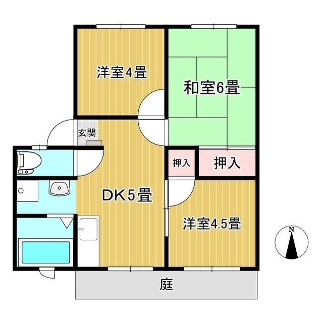 パークパナハイツ(3K/1階)の間取り写真