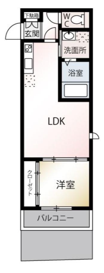 スペリオーレ桜(1LDK/1階)の間取り写真