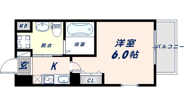 オズレジデンス布施柳通(1K/7階)の間取り写真