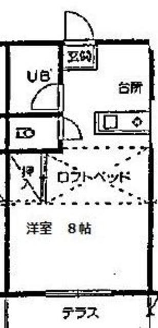クレセントハイツ大南(1K/2階)の間取り写真