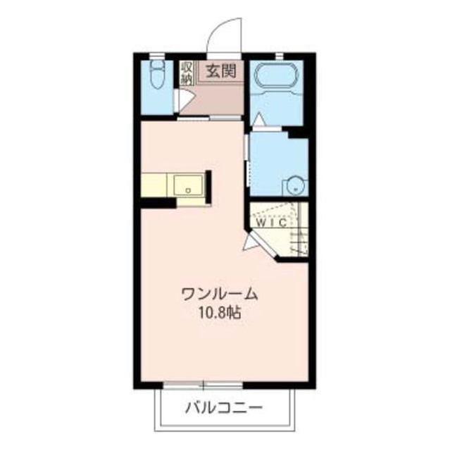 コスモス(ワンルーム/2階)の間取り写真