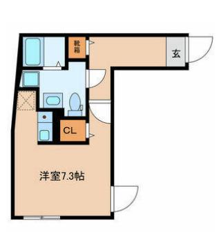 モデュロール渋谷本町(ワンルーム/4階)の間取り写真