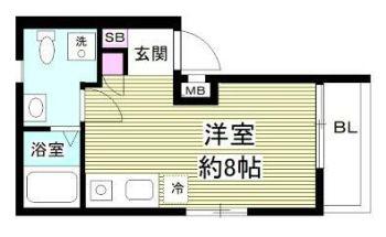 レティーナ銀座イースト(ワンルーム/3階)の間取り写真