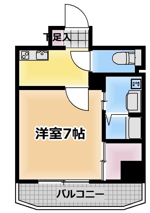 マインズ・コム南森町(1K/2階)の間取り写真