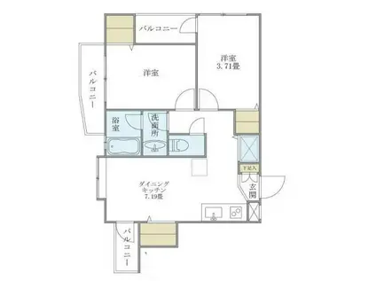 水穂マンション(2DK/2階)の間取り写真