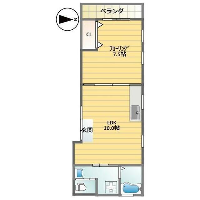 アーバンイマイII(1LDK/3階)の間取り写真