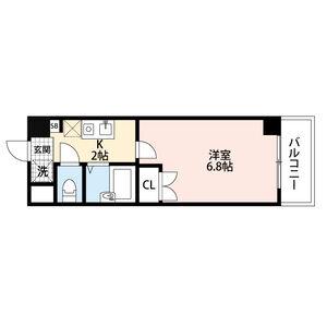 ラ・フォーレ竹山(1K/2階)の間取り写真