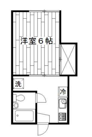 烏山ファーストハイツ-女性限定-(1K/2階)の間取り写真